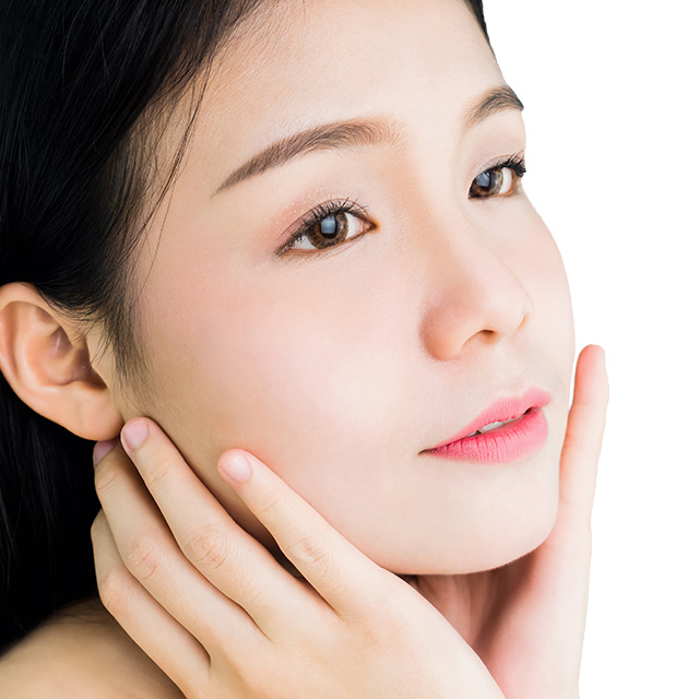 Female Hands on Chin 640x640 Image