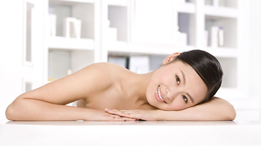 Beauty shot of a young woman resting image