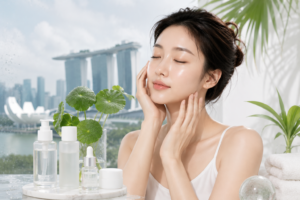 Korean Facial Singapore Infographic, featuring the 12-step customized beauty facial treatment